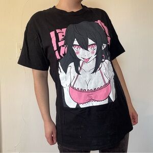 Bad Habits Anime Girl Graphic Tee